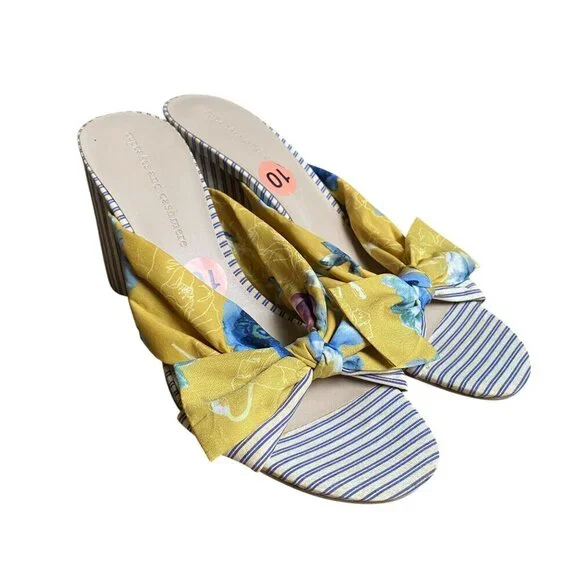 Cupcakes and Cashmere Orinda Satin Bow Mule Sandal - Size 10 - Picture 3 of 10